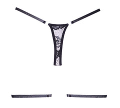 Say It With Garters - Open Front Panty With Lace Thong Back