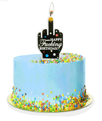 Happy Fucking Birthday FU Finger Candle
