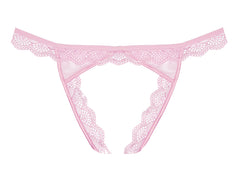 Peach-y Panty - Mesh Lace Panty With Satin Bow