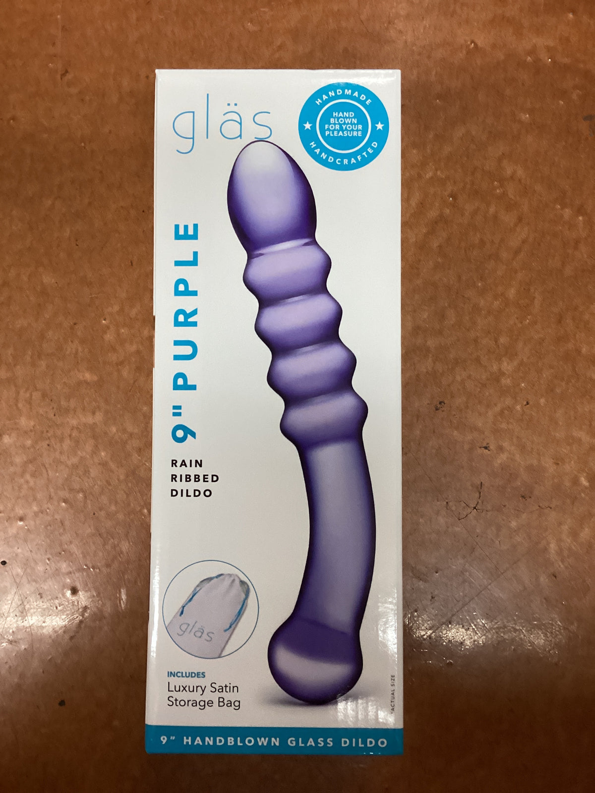 Purple Rain Ribbed Dildo-Purple
