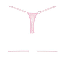 Say It With Garters - Open Front Panty With Lace Thong Back