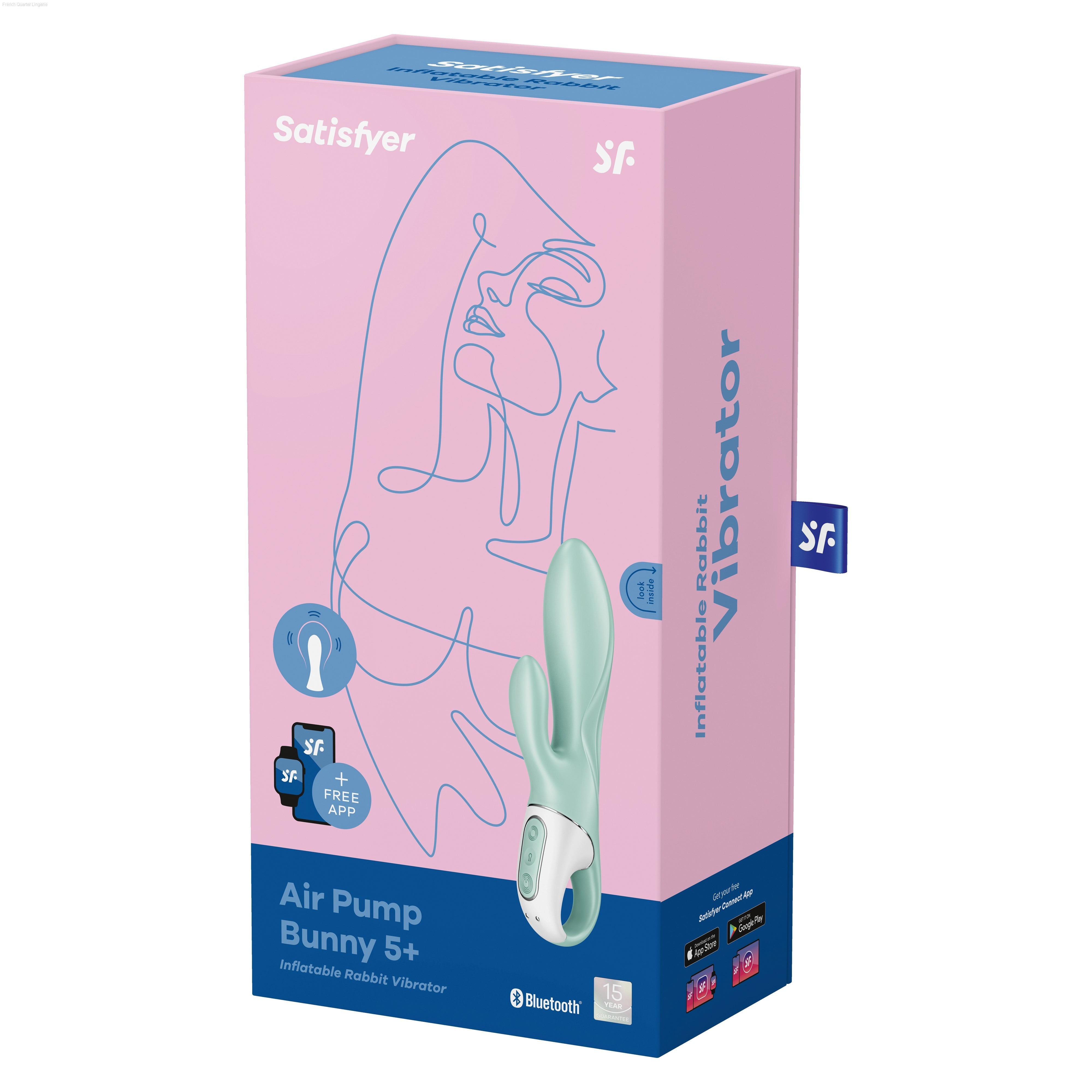 Rechargeable Vibrators - Satisfyer Air Pump Bunny 5+ Connect App