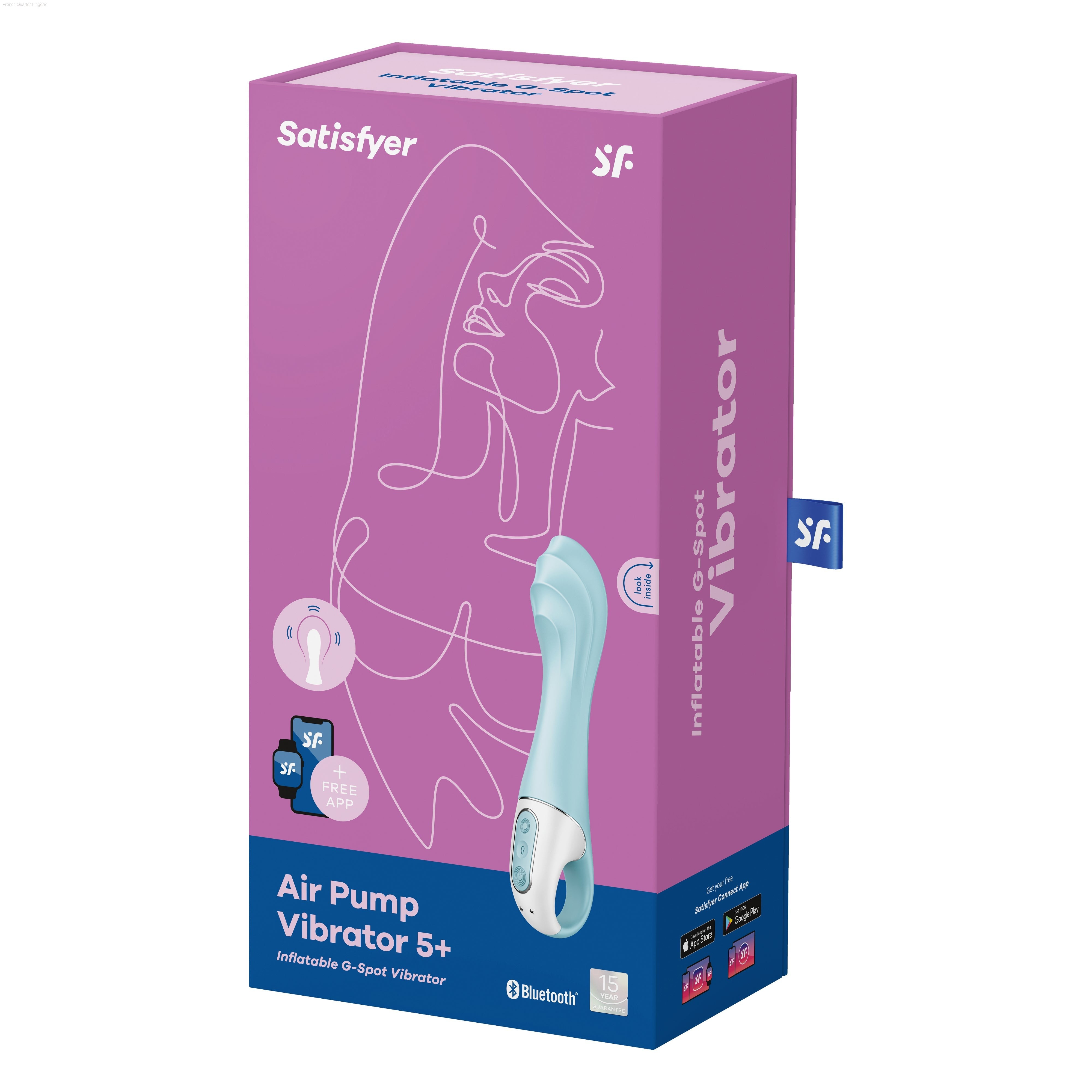 Rechargeable Vibrators - Satisfyer Air Pump Vibrator 5+ Connect App