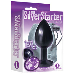 The 9'S The Silver Starter Bejeweled Anodized Round Plug - Small
