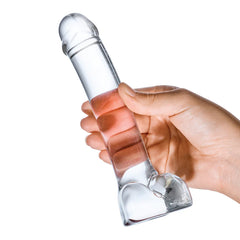 7" Realistic Curved Glass G-Spot Dildo