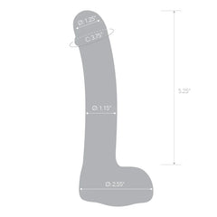 7" Realistic Curved Glass G-Spot Dildo