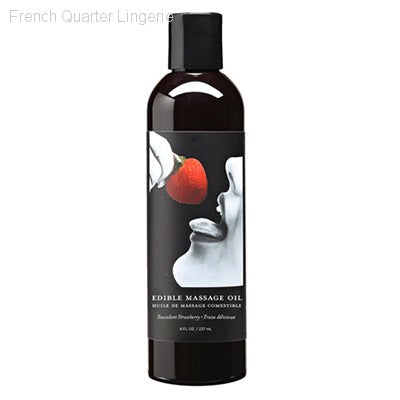 Earthly Body Edible Massage Oil (Strawberry Flavor)-French Quarter Lingerie