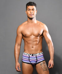 Vivid Mesh Stripe Boxer w/ Almost Naked