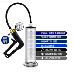 Blush Performance VX7 Vacuum With Brass Trigger & Pressure Gauge Clear Pump-French Quarter Lingerie