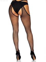 Ariella Fishnet Strappy Suspender Hose-French Quarter Lingerie