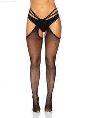 Ariella Fishnet Strappy Suspender Hose-French Quarter Lingerie