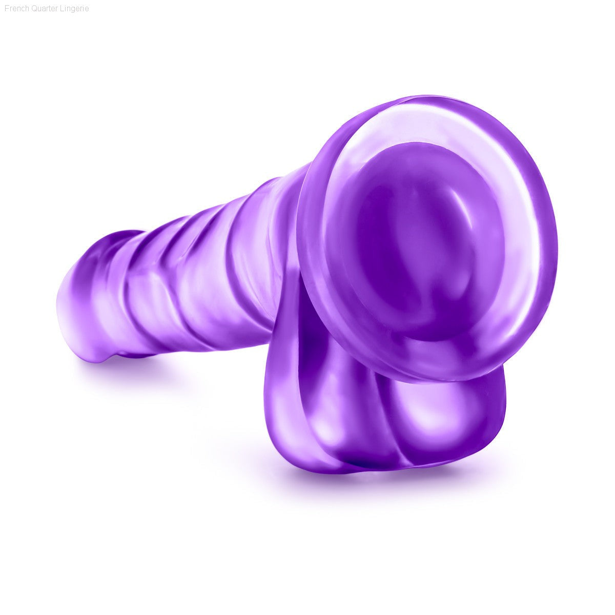 Blush B Yours Sweet N' Hard 4 Realistic 7-Inch Long Dildo With Balls & Suction Cup Base-French Quarter Lingerie