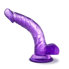 B Yours By Blush® | Sweet N' Hard 7 Realistic Curved G-Spot Long Dildo With Balls & Suction Cup Base