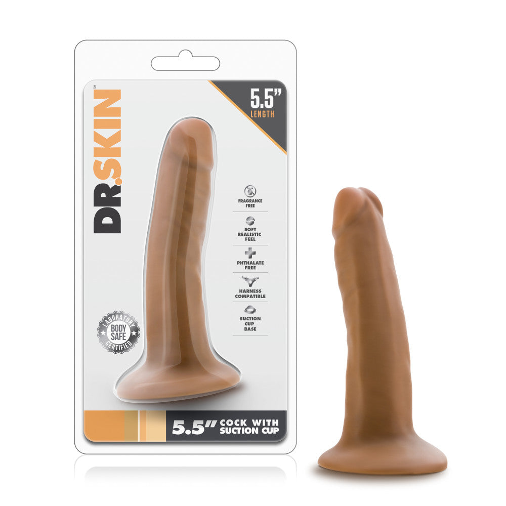 Dr. Skin By Blush® | Realistic 5.5-Inch Long Dildo With Suction Cup Base-French Quarter Lingerie