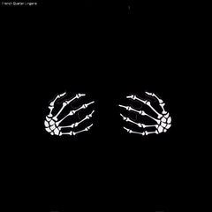 Boney Skeleton Hands On Black Nipple Pasties By Pastease®