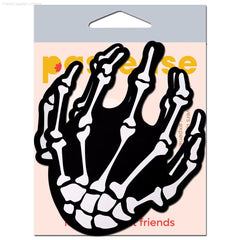 Boney Skeleton Hands On Black Nipple Pasties By Pastease®