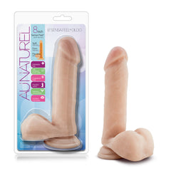 Au Naturel Realistic 8-Inch Long Dildo With Balls & Suction Cup Base