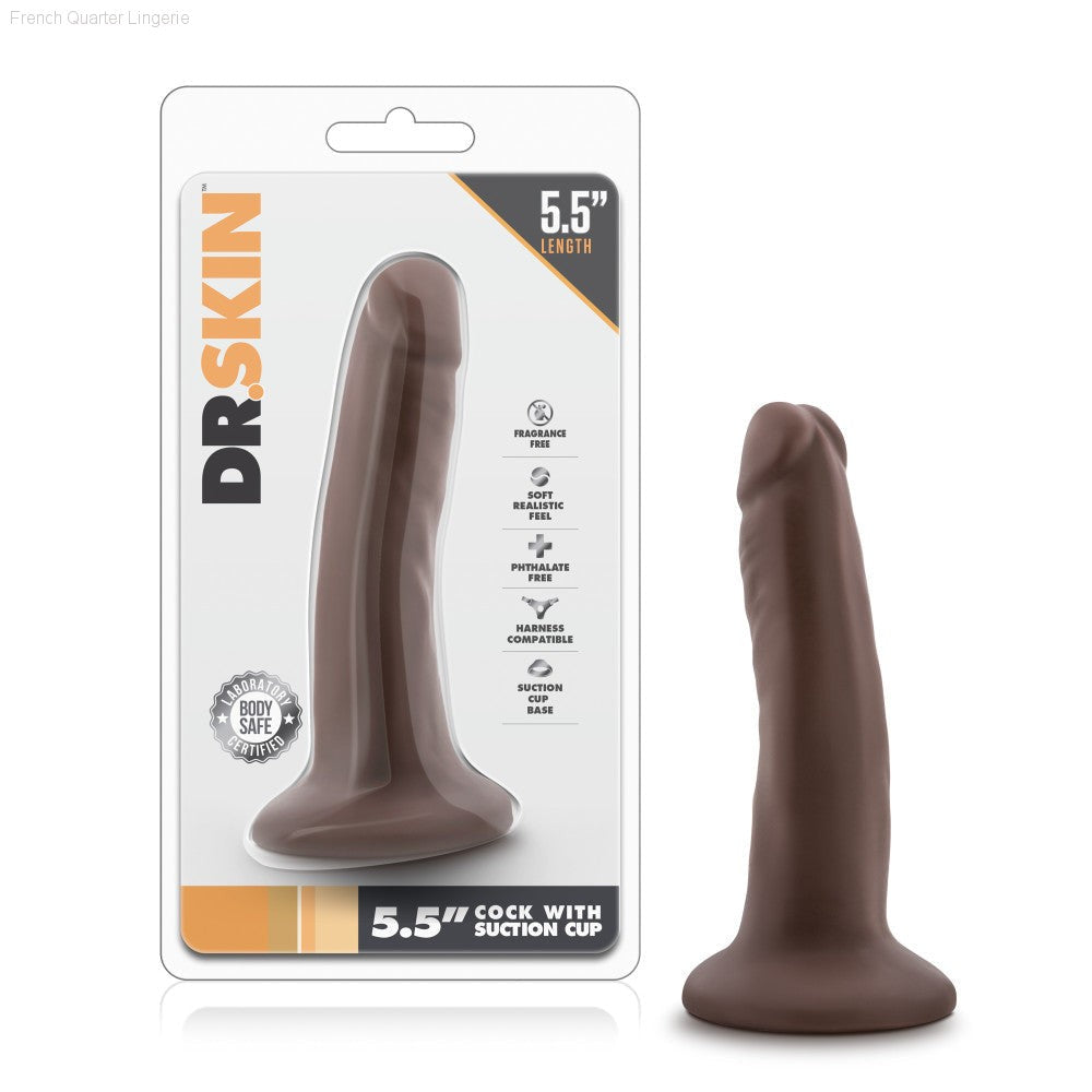 Dr. Skin By Blush® | Realistic 5.5-Inch Long Dildo With Suction Cup Base-French Quarter Lingerie