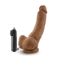 Coverboy™ By Blush® | The Boxer Realistic Mocha 9-Inch Long Remote Control Vibrating Dildo With Suction Cup Base