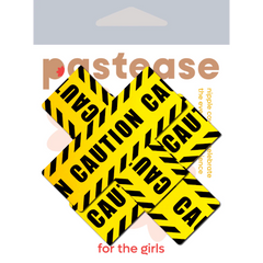 Plus X: Crossed Caution Tape Nipple Pasties by Pastease®