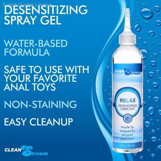 Lubricants - Relax Anal Desensitizing Glide 8oz