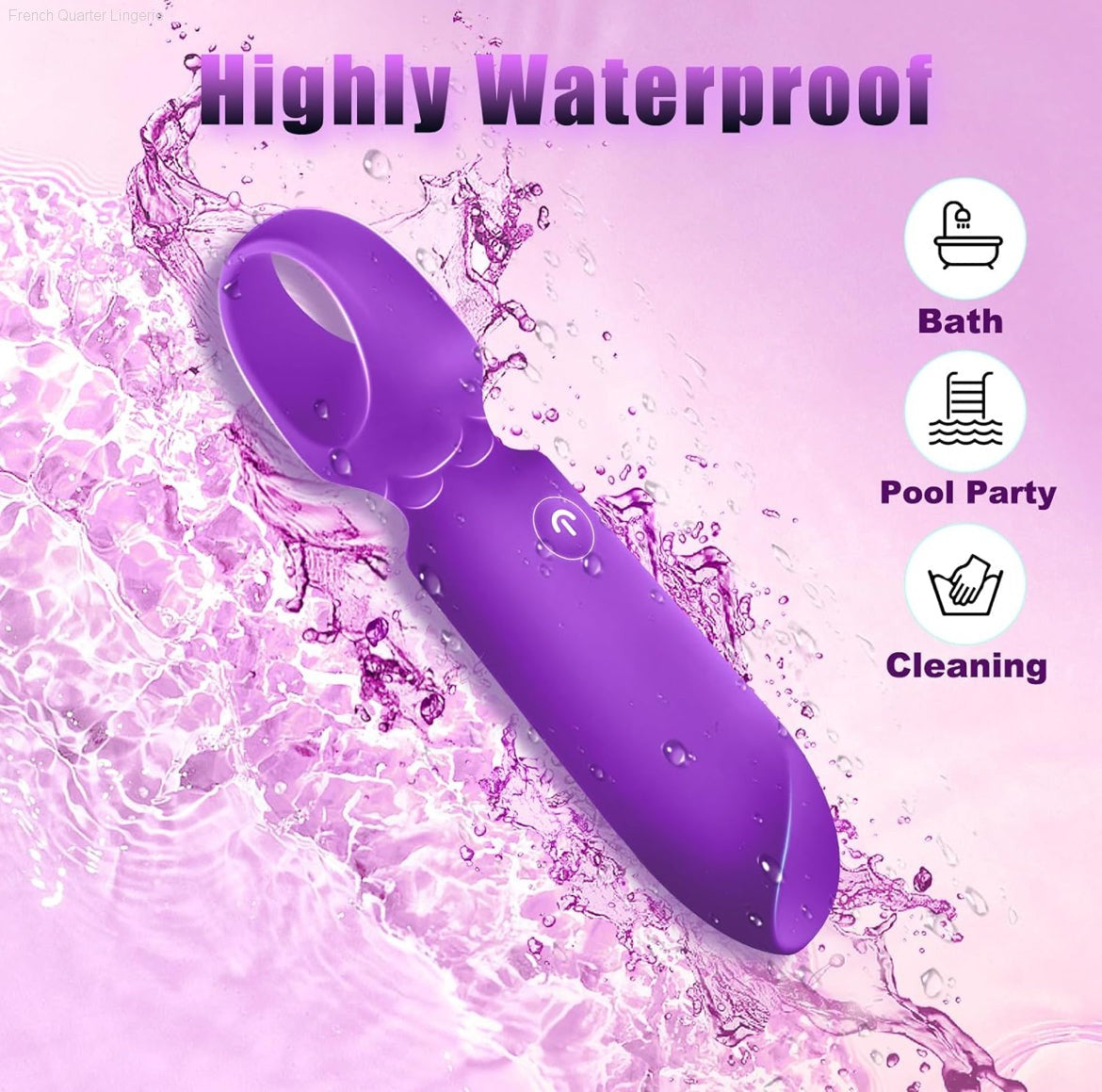 Bullet Clit Vibrator with Finger Hole-French Quarter Lingerie