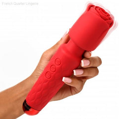 Deluxe Silicone Rose Wand-French Quarter Lingerie