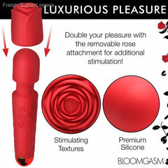 Deluxe Silicone Rose Wand-French Quarter Lingerie