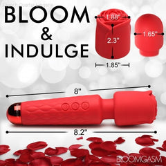 Deluxe Silicone Rose Wand-French Quarter Lingerie