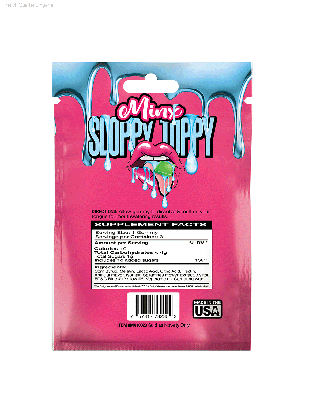 Sloppy Toppy Mouth Watering Oral Sex Gummies 3ct - Green Apple