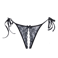 Sugar - Crotchless back lace panty with tie-up sides