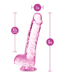 Naturally Yours Realistic 6-Inch Long Dildo With Balls & Suction Cup Base