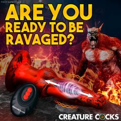 Dildos - Hell Wolf Thrusting And Vibrating Silicone Dildo