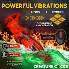 Dildos - Hell Wolf Thrusting And Vibrating Silicone Dildo