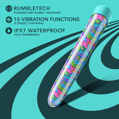 Rechargeable Vibrators - Limited Addiction By Blush® | Utopia Slimline Aqua Vibrator With Powerful RumboTech™ Technology