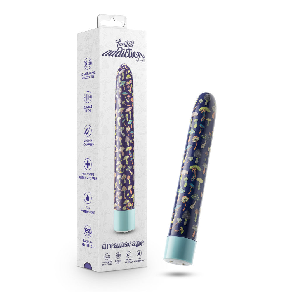 Limited Addiction By Blush® | Dreamscape Slimline Blue Vibrator with Powerful RumboTech™ Technology