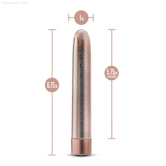 The Collection By Blush® | Lattice 7 Inch Slimline G-Spot Vibrator In Rose Gold - 10 RumbleTech Vibration Modes