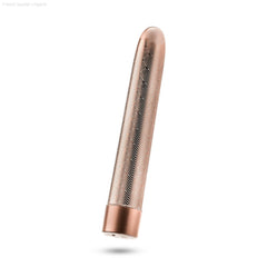 The Collection By Blush® | Lattice 7 Inch Slimline G-Spot Vibrator In Rose Gold - 10 RumbleTech Vibration Modes