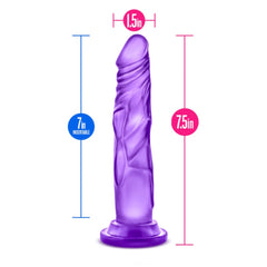 B Yours By Blush® | Sweet N' Hard 5 Realistic 7.5-Inch Long Dildo With Suction Cup Base