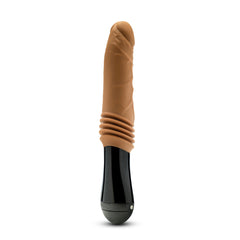 Dr. Skin Silicone By Blush® | Dr. Arthur Large 10.5 Inch Vibrating, Gyrating And Thrusting Dildo in Tan – Made With Puria® Platinum Cured Silicone