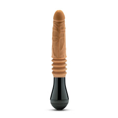 Dr. Skin Silicone By Blush® | Dr. Arthur Large 10.5 Inch Vibrating, Gyrating And Thrusting Dildo in Tan – Made With Puria® Platinum Cured Silicone