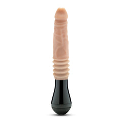 Dr. Skin Silicone By Blush® | Dr. Knight Large 10.5 Inch Vibrating, Gyrating And Thrusting Dildo in Beige – Made With Puria® Platinum Cured Silicone