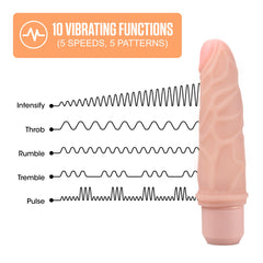 Dr. Skin Silicone By Blush® | Dr. Robert 7.25-Inch Long Vibrating Dildo