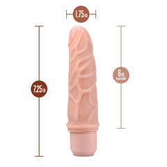 Dr. Skin Silicone By Blush® | Dr. Robert 7.25-Inch Long Vibrating Dildo
