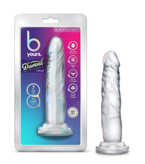 B Yours Diamond By Blush® | Crystal Realistic Clear 7.5-Inch Long Dildo With Suction Cup Base