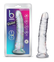 B Yours Diamond By Blush® | Glisten Realistic G-Spot Clear 8.75-Inch Long Dildo With Suction Cup Base-French Quarter Lingerie