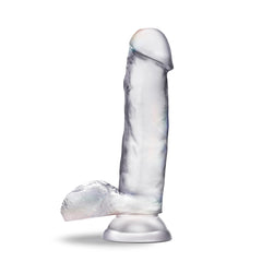 B Yours Diamond By Blush® | Gleam Realistic Clear 7-Inch Long Dildo With Balls & Suction Cup Base