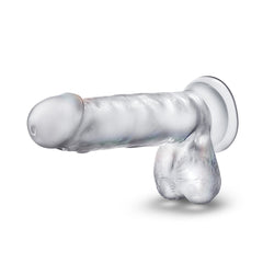 B Yours Diamond By Blush® | Gleam Realistic Clear 7-Inch Long Dildo With Balls & Suction Cup Base