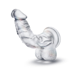 B Yours Diamond By Blush® | Luster Realistic G-Spot Clear 8.5-Inch Long Dildo With Balls & Suction Cup Base