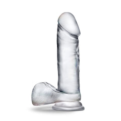 B Yours Diamond By Blush® | Glimmer Realistic Clear 8-Inch Long Dildo With Balls & Suction Cup Base